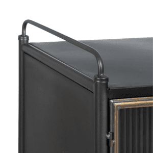 Vitrina de Metal y Cristal Brick Negro-Oro - IXIA (4)