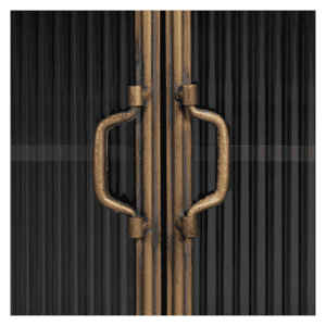 Vitrina de Metal y Cristal Brick Negro-Oro - IXIA (9)