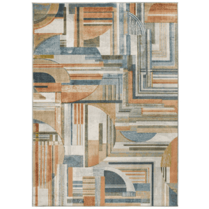 Alfombra Geométrica en Viscosa Bleik 22 Multicolor - Universal (1)