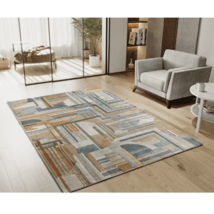 Alfombra Geométrica en Viscosa Bleik 22 Multicolor - Universal (2)