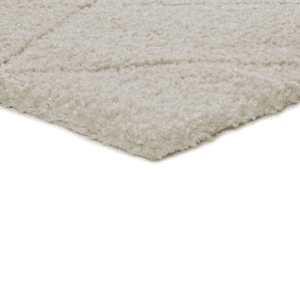 Alfombra Shaggy Estilo Escandinavo Rombos Atesa 80260 Blanco - Universal (4)