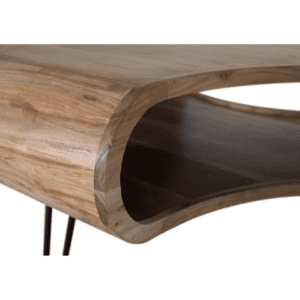 Mesa de Centro Natural de Madera de Acacia Contemporanea con Revistero - Giner y Colomer (4)
