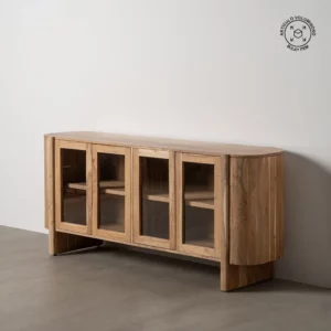 APARADOR NATURAL MADERA DE ACACIA SALÓN 180 X 40 X 80 CM-2