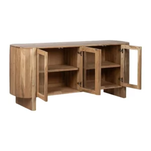 APARADOR NATURAL MADERA DE ACACIA SALÓN 180 X 40 X 80 CM-3