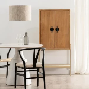 ARMARIO BLANCO-NATURAL MADERA-METAL 70 X 40 X 172 CM-10