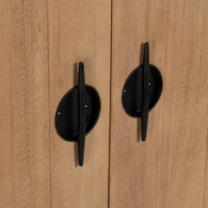 ARMARIO BLANCO-NATURAL MADERA-METAL 70 X 40 X 172 CM-6