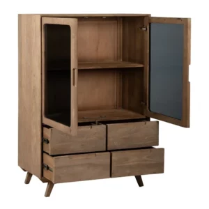 ARMARIO NATURAL MADERA DE MANGO SALÓN 107 X 40,50 X 142 CM-3