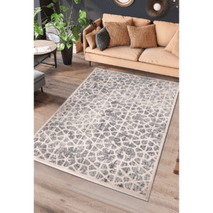 Alfombra Contemporánea Diseño Simétrico Paula 1271 Beige - Universal (2)
