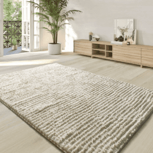 Alfombra Estilo Escandinavo, Reciclada y con Relieve Lima 3500 Crema - Universal (2)