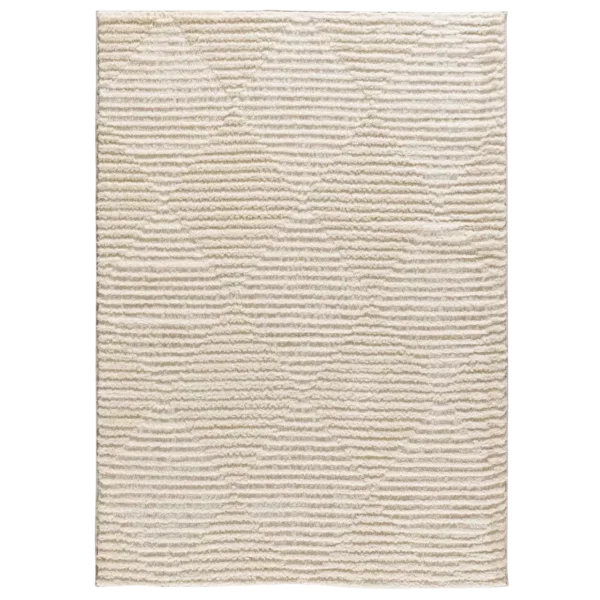 Alfombra Estilo Escandinavo, Reciclada y con Relieve Lima 3500 Crema - Universal