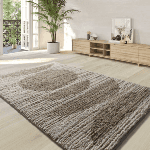Alfombra Estilo Escandinavo, Reciclada y con Relieve Lima 3502 Beige - Universal (2)