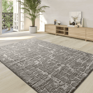 Alfombra Estilo Escandinavo, Reciclada y con Relieve Lima 3503 Plata - Universal (2)