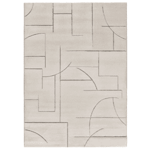 Alfombra Geométrica a Trazos Lena 40264 Crema - Universal (1)