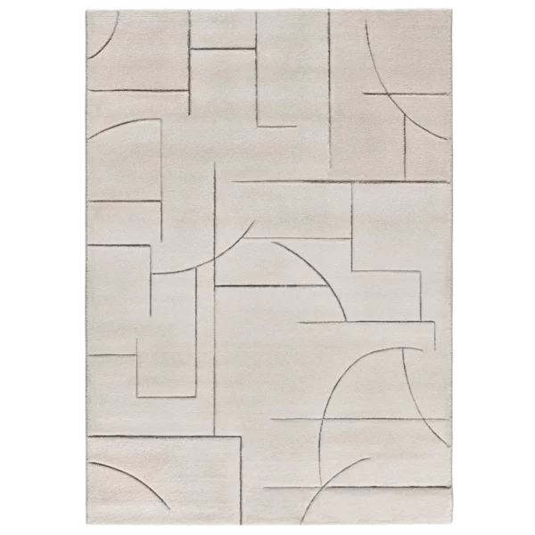 Alfombra Geométrica a Trazos Lena 40264 Crema - Universal