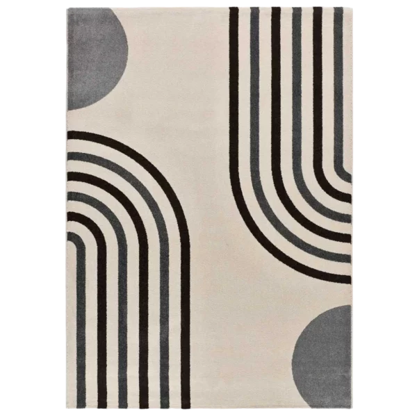 Alfombra Geométrica con Arcos Garden 12805 Blanco - Universal