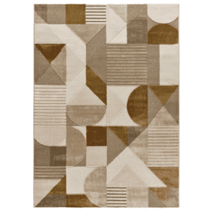 Alfombra Geométrica con Relieve en Tonos Tierra Melfi 4501 - Universal (1)