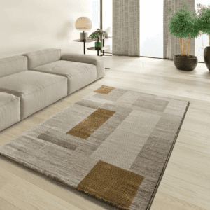 Alfombra Geométrica con Relieve en Tonos Tierra Melfi 4510 - Universal (2)