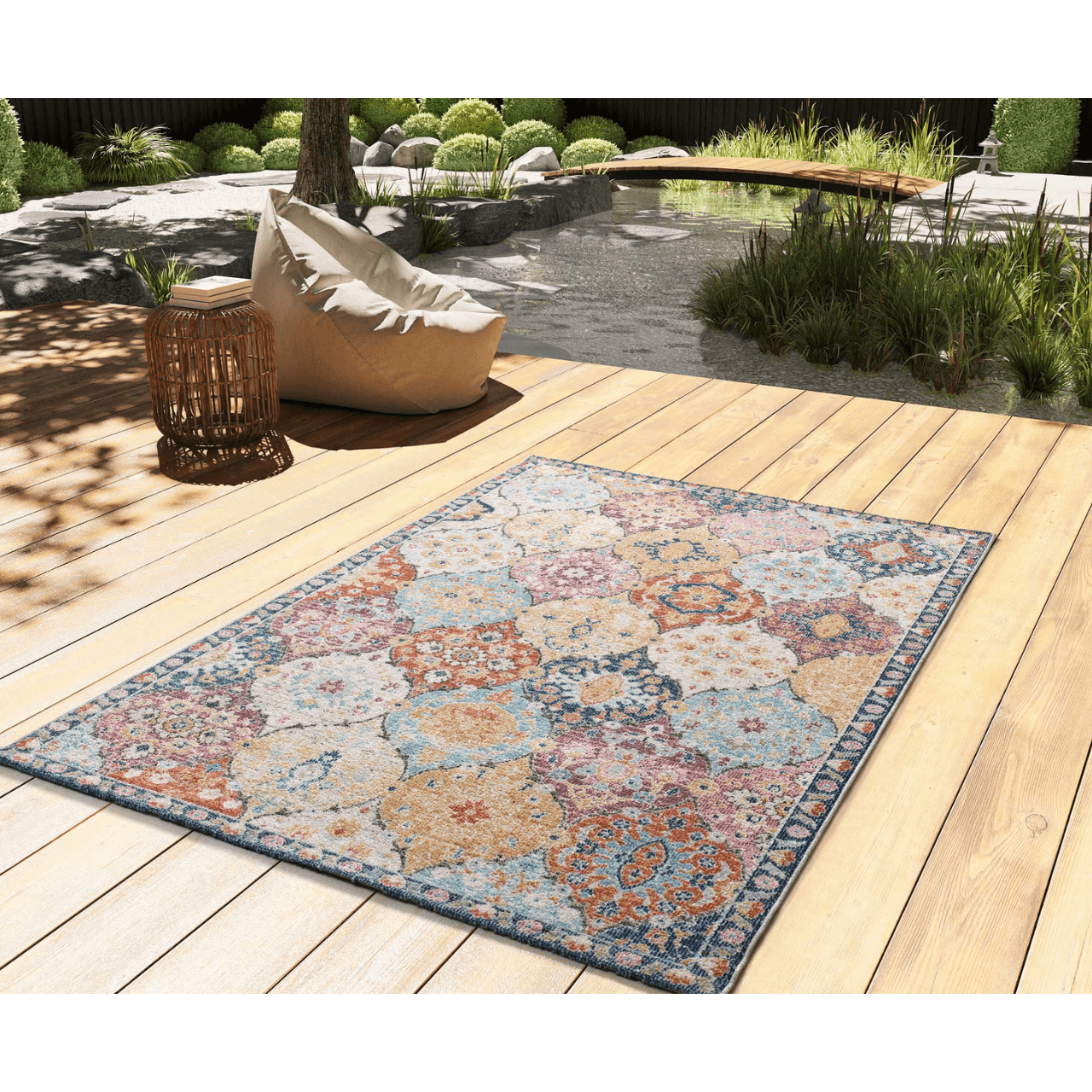 Alfombra Vintage de Exterior Luna 20092 Multicolor - Universal (2)