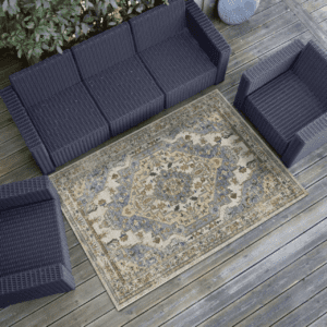Alfombra Vintage de Exterior Luna 54552 Azul - Universal (2)