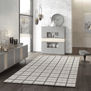 Alfombra a Cuadros con Relieve Karisma 12750 Gris - Universal (2)