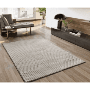 Alfombra con Relieve y Diseño Geométrico Verona 2253 Crema - Universal (2)