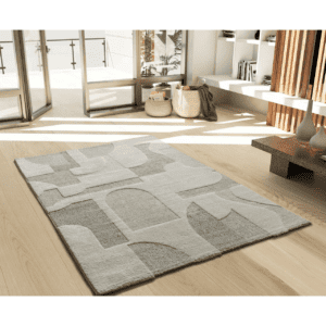 Alfombra con Relieve y Diseño Geométrico Verona 2260 Crema - Universal (2)