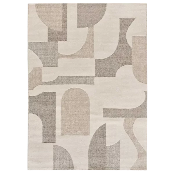 Alfombra con Relieve y Diseño Geométrico Verona 2260 Crema - Universal