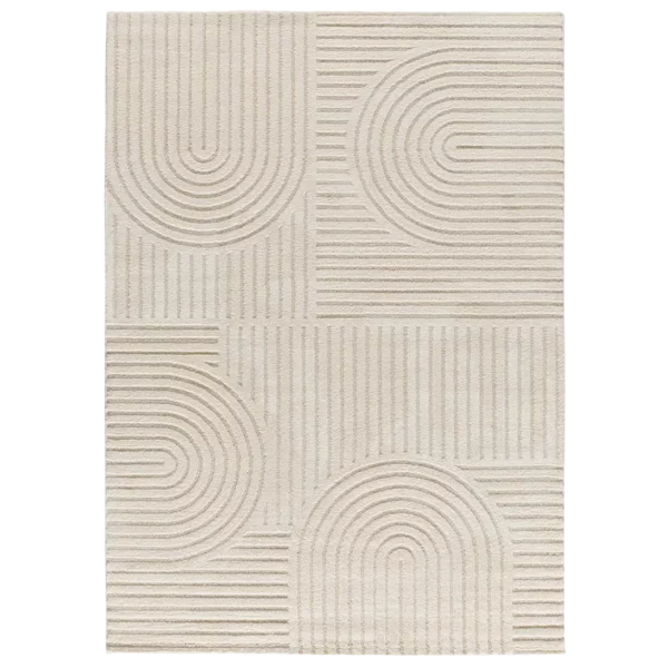 Alfombra con Relieve y Diseño Geométrico Verona 2293 Crema - Universal