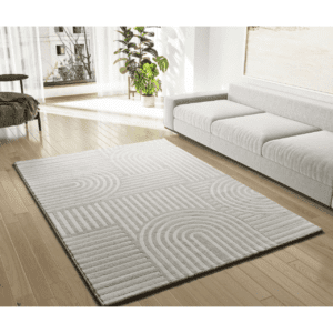 Alfombra de Estilo Escandinavo con Relieve Zen 12709 Blanco - Universal (2)