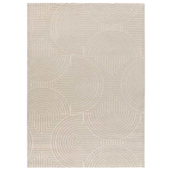 Alfombra de Estilo Escandinavo con Relieve Zen 12754 Blanco - Universal