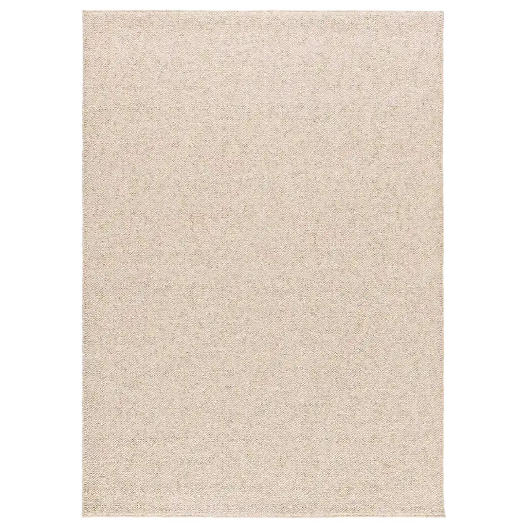 Alfombra Lavable Tejido en Bucle Petra Liso Blanco - Universal