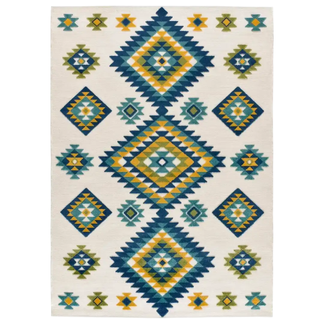 Alfombra Étnica con Relieve de Exterior-Interior Mila 23532 Multicolor - Universal