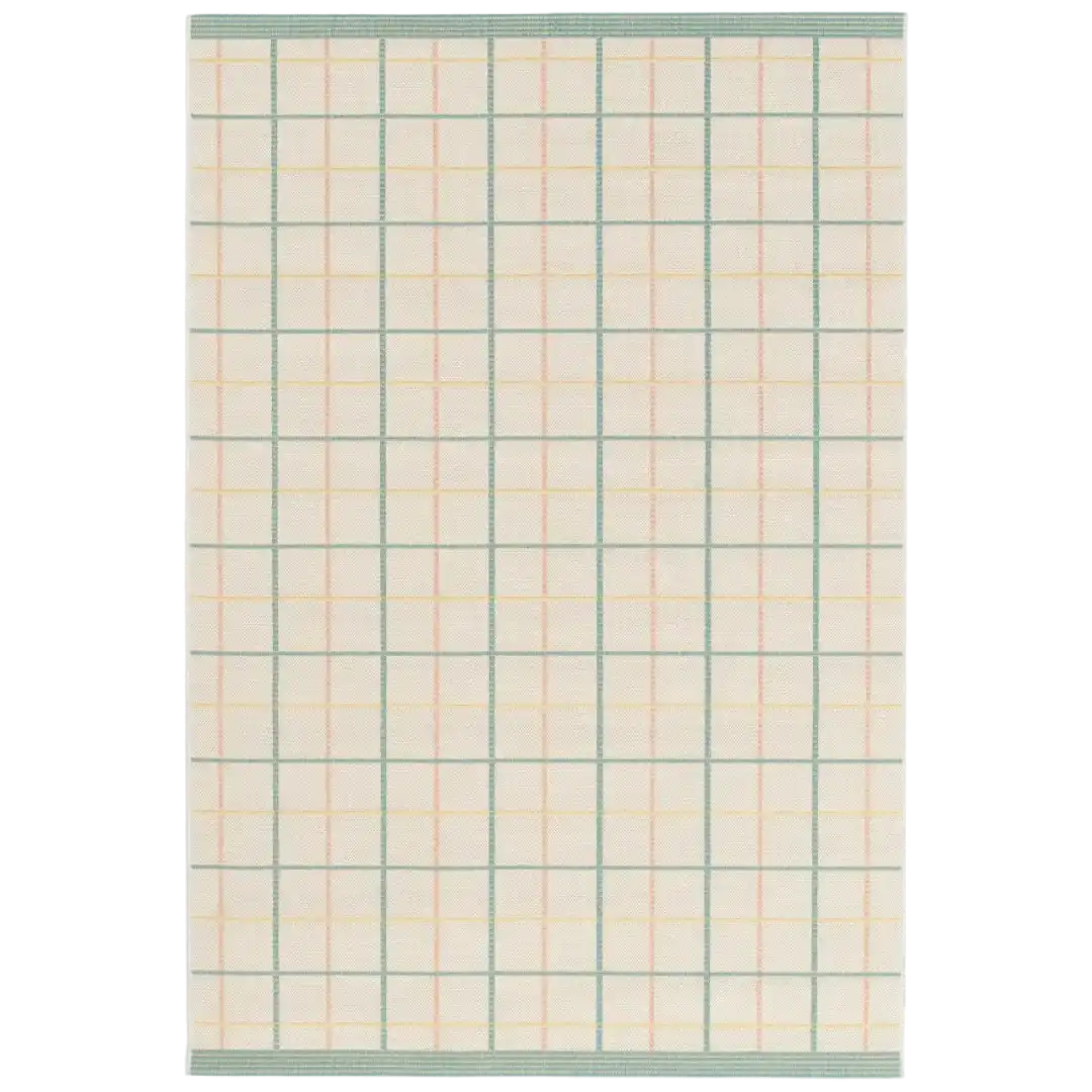 Alfombra de Cuadros en Tonos Pastel de Exterior e Interior Manila 17628 Multicolor - Universal
