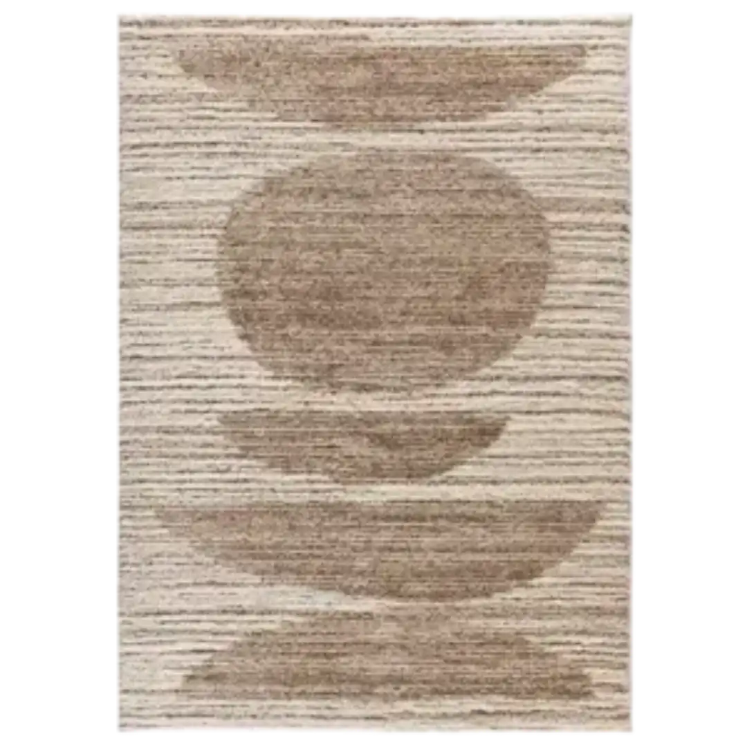 Alfombra Estilo Escandinavo, Reciclada y con Relieve Lima 3502 Beige - Universal