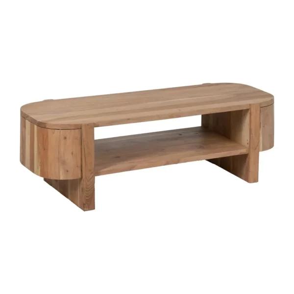 MESA CENTRO NATURAL MADERA DE ACACIA 120 X 50 X 40 CM-1