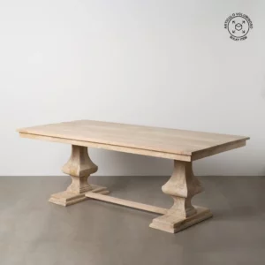 MESA COMEDOR BLANCO ROZADO 210 X 100 X 76 CM-1