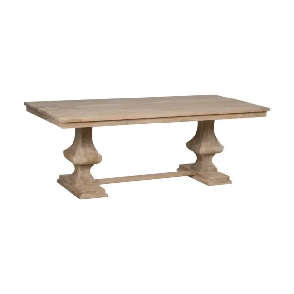 MESA COMEDOR BLANCO ROZADO 210 X 100 X 76 CM-2