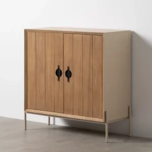 MUEBLE RECIBIDOR BLANCO-NATURAL 100 X 40 X 98,50 CM-2