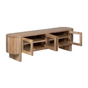 MUEBLE TV NATURAL MADERA DE ACACIA SALÓN 180 X 50 X 40 CM-3
