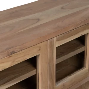 MUEBLE TV NATURAL MADERA DE ACACIA SALÓN 180 X 50 X 40 CM-8