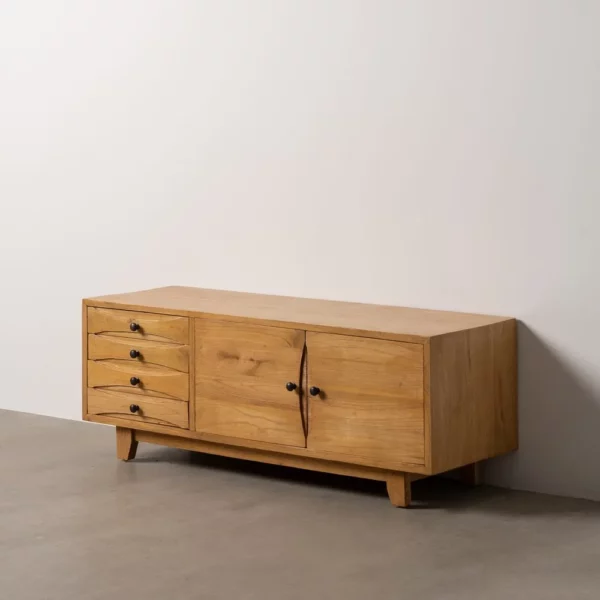 MUEBLE TV NATURAL MADERA MINDI SALÓN 120 X 40 X 45 CM-1