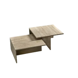 Mesa de Centro Mod. Bes Mármol Travertino 50x50x28 Cm - Imori