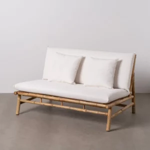 SOFÁ 2 PLAZAS NATURAL BAMBÚ 135 X 86 X 81 CM-2