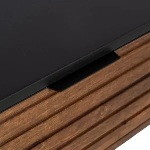 CONSOLA MARRÓN-NEGRO MADERA-HIERRO 110 X 40 X 76 CM-7