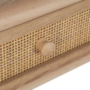 CONSOLA NATURAL MADERA PAULONIA-DM 90 X 35 X 78 CM-4