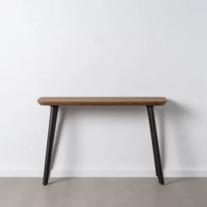 CONSOLA NATURAL-NEGRO MADERA-METAL 120 X 33 X 77 CM-1
