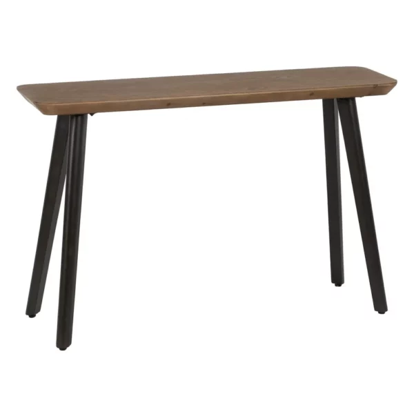 CONSOLA NATURAL-NEGRO MADERA-METAL 120 X 33 X 77 CM-2