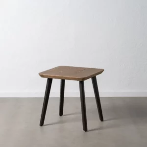 MESA AUXILIAR NATURAL-NEGRO MADERA-METAL 58 X 58 X 60 CM-1