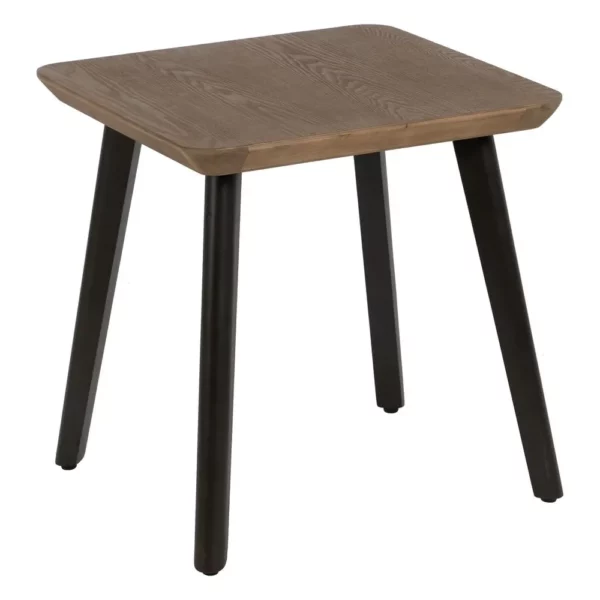 MESA AUXILIAR NATURAL-NEGRO MADERA-METAL 58 X 58 X 60 CM-2