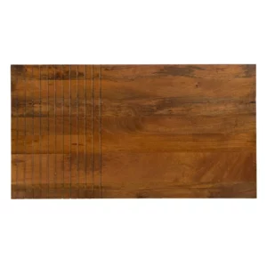 MESA CENTRO MARRÓN-NEGRO MADERA-HIERRO 110 X 60 X 40 CM-6